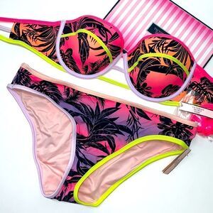 🔥VICTORIA SECRET SWIMSUIT 2 pc top 34B push-up bottom small  New #7